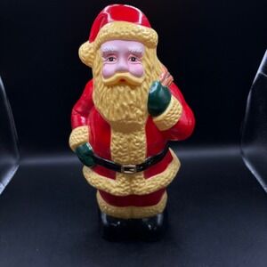 Vintage‎ Santa Claus Blow Mold Christmas Decoration Table Decor